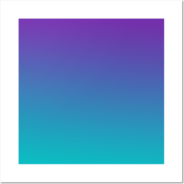 Ombre Gradient Purple Blue Torquoise Pallette Blend Wall Art by Punmade